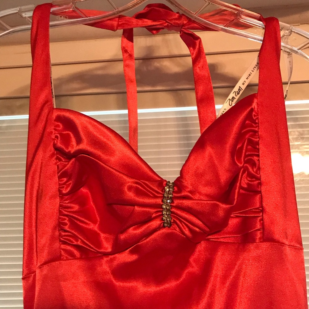 Orange formal gown